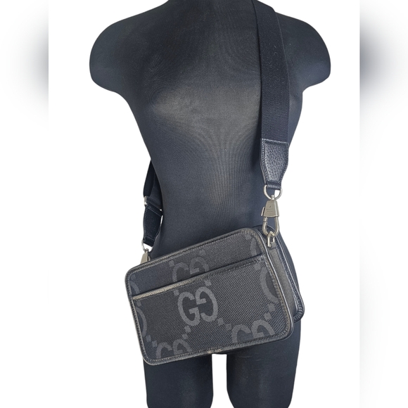 Gucci Jumbo GG Shoulder Bag Black Waist bag crossbody gucci bag - Picture 4 of 5